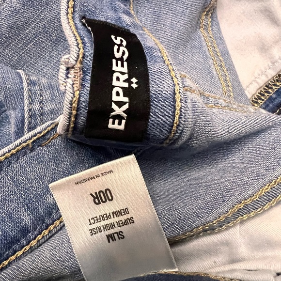 Express Classic Blue Straight Leg Jeans - Picture 7 of 7